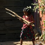 Dziewczynka z drewienkami